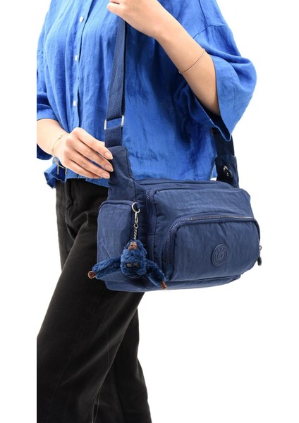 Çapraz Askılı Ultra Hafif Çok Cepli Omuz Çantası Klinkıl Kumaş