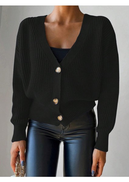 Rengastyle Kadın Düğme Detay Triko Hırka fiyatları