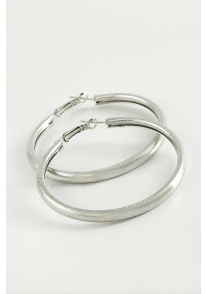 Noktalı Boru Halka Küpe 4,5 cm