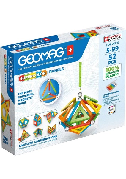 Geomag Supercolor Panels Manyetik Zeka Oyunu 52 Parça