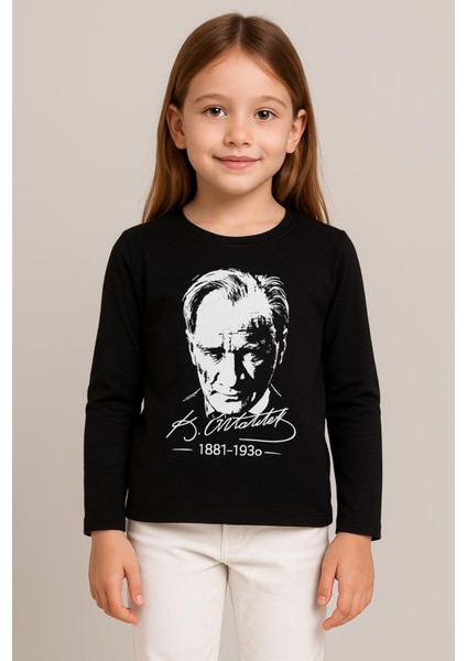 Gala Atatürk Baskılı Uzunkol Ünisex Çocuk Tişört fiyatları