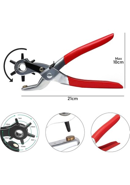 Çok Fonksiyonlu Kemer Delme Pensesi Deri Saat Kayışı Kemer Için Kullanışlı Delik Açma Aracı fırsatları