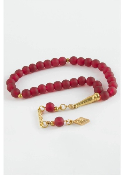 Buğz Yuvarlak Cam Taş Tesbih 8 mm