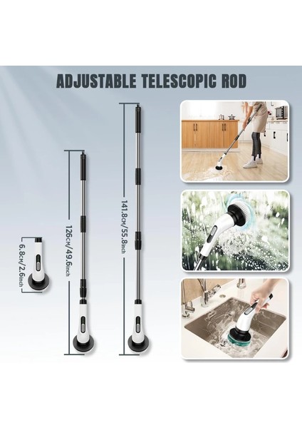 Buğz 7 In 1 Kablosuz Elektrikli Temizlik Fırçası Seti indirimleri