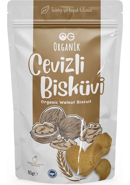 Buğz Og Natural Organik Cevizli Bisküvi (65 Gr)