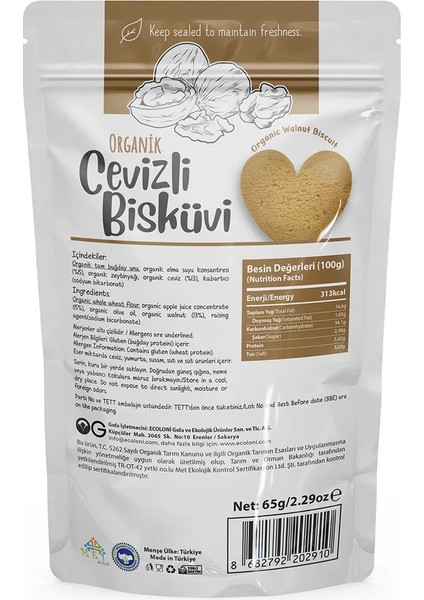 Buğz Og Natural Organik Cevizli Bisküvi (65 Gr) fiyatları