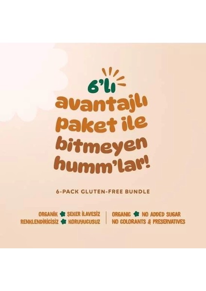 Buğz Humm Organik Kurabiye 6'lı Set (Keçiboynuzlu ve Fındıklı & Zencefilli ve Tarçınlı & Ballı ve Kinoalı) modelleri