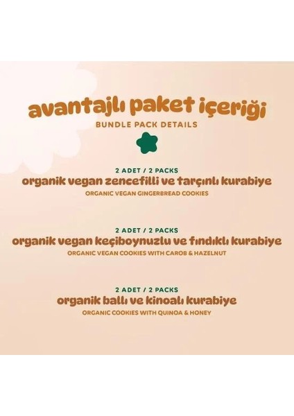 Buğz Humm Organik Kurabiye 6'lı Set (Keçiboynuzlu ve Fındıklı & Zencefilli ve Tarçınlı & Ballı ve Kinoalı) fırsatları