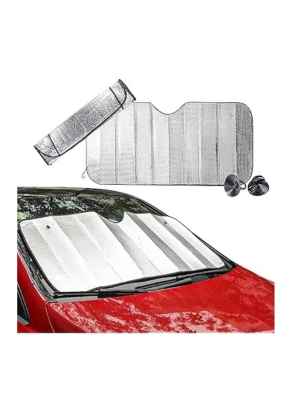 Araç Ön Cam Katlanabilir Güneşlik Isı Yansıma Önleyici Dacia Duster Honda Civic Ford Focus Skoda Superb