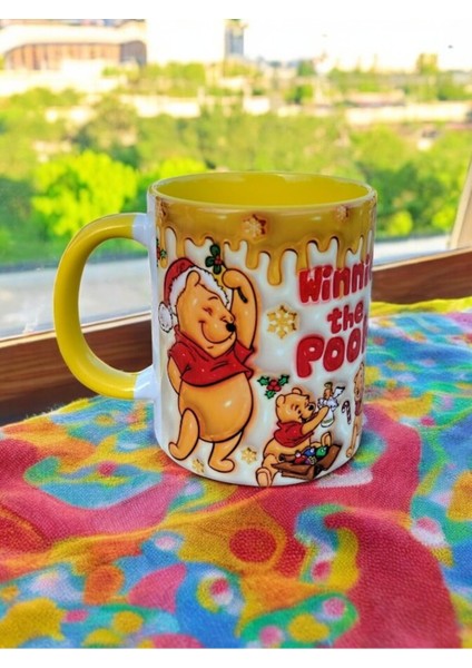 Winnie The Pooh Hediyelik Kaliteli Porselen Mega Kupa- Ev- Ofis Kupası