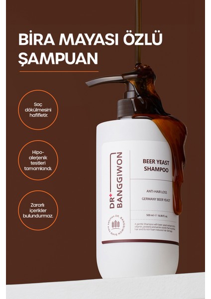 Premium Alman Bira Mayası Şampuanı Germany Beer Yeast Shampoo 500 ml