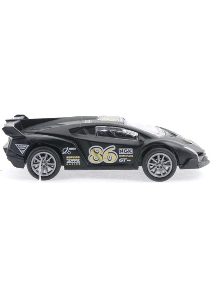 Die Cast Çek Bırak Metal Siyah Yarış Arabası 86 modelleri