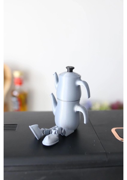 6'lı Ayaklı Kahve Seti - Moka Pot - Kahve Tanesi - Çaydanlık - Cezve - Kahve Bardağı - Bardak