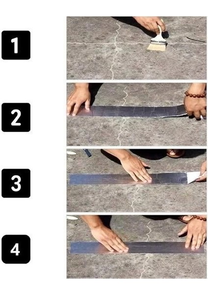 Buğz 5 Li Su Geçirmez Çatlak Bandı 10CM 5m Yüksek Sıcaklık Dayanıklı Çatı Boru Duvar Onarım Çamur Bant