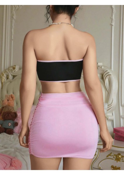 Buğz Kadın Pembe Etekli Fiyonk Detaylı Fantezi Elbise 2154 fiyatları