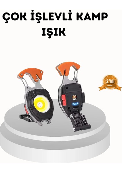 Buğz Şarj Edilebilir Çok Amaçlı Mini Fener – Güvenlik Düdüklü, Kompakt ve Hafif Tasarım