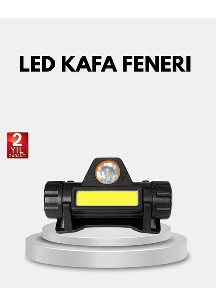 Buğz Profesyonel Şarjlı LED Kafa Lambası – Uzun Mesafe + Ortam Aydınlatması