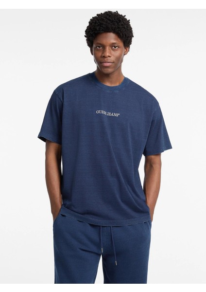 Jeans Erkek Lacivert Oversize Fit T-Shirt M5YI11KCTG1-BL1N