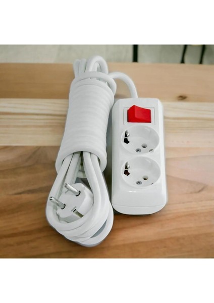 Kablolu 2'li Grup Priz Fiş 10 Metre Topraklı Anahtarlı Düğmeli Çoklu Çoğaltıcı Asmalı Uzatma fiyatları