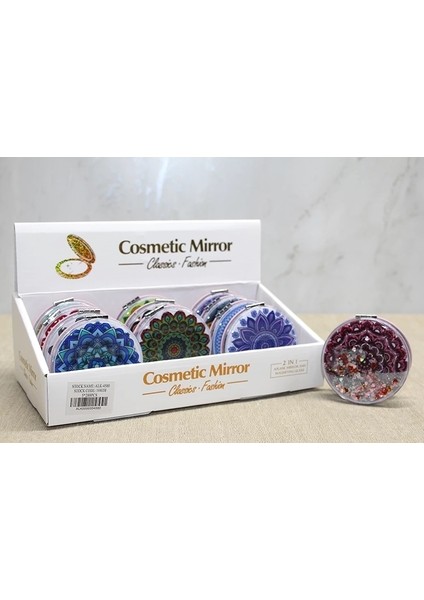 Buğz Mandala Desenli Hareketli Sulu El Aynası ALK4580