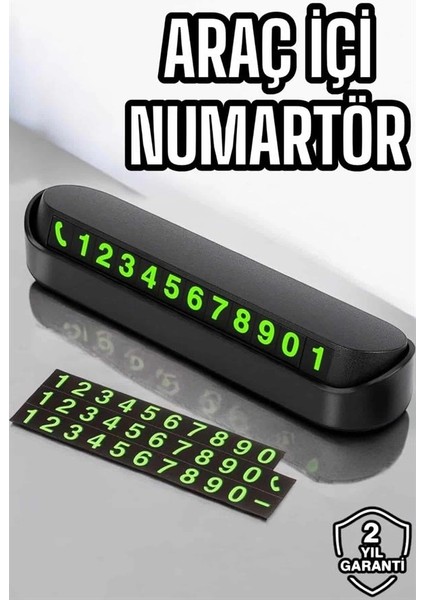 Araba Park Numaratörü Araç Içi Numaralık Değiştirilebilir Çevirmeli Mini fiyatları