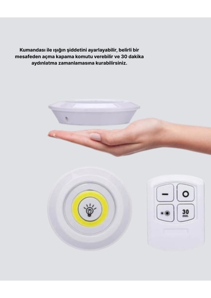 Buğz Kablosuz Gün Işığı 3’lü LED Spot Lamba Kumandalı fırsatları