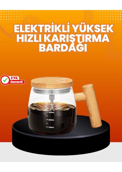 Buğz Isıtıcılı Manyetik Karıştırıcı Kupa – 400 Ml, C Tipi Şarjlı, Akıllı Tasarım
