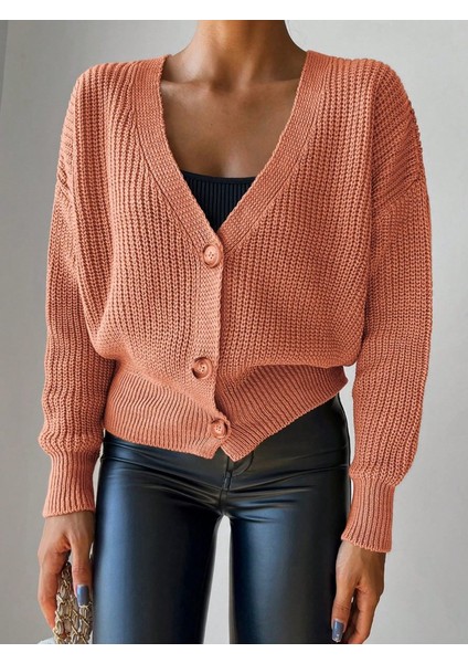 Rengastyle Kadın Düğme Detay Triko Hırka modelleri