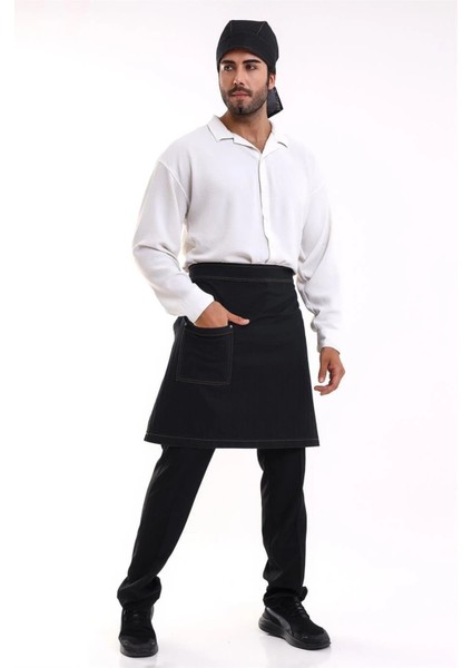 Bel Önlük Kot Tek Cepli - Siyah fiyatları