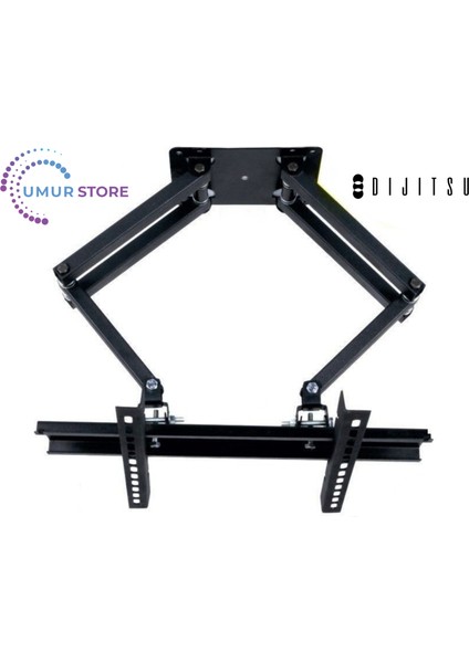 Dijitsu 32Ds9000 32" HD Android Smart 32”- 55” inç / 82-140 Ekran Lcd Led Tv Çift Kollu Hareketli Duvar Askı Aparatı
