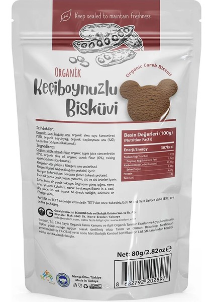 Buğz Og Natural Organik Keçiboynuzlu Bisküvi (80 Gr) fiyatları
