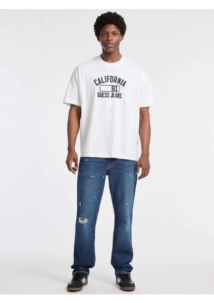 Jeans Erkek Beyaz Oversize Fit T-Shirt M5YI52K8HM0-G011 fiyatları