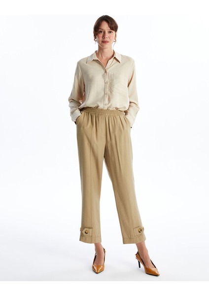 Yeni Sezon Beli Lastikli Kadın Pantolon