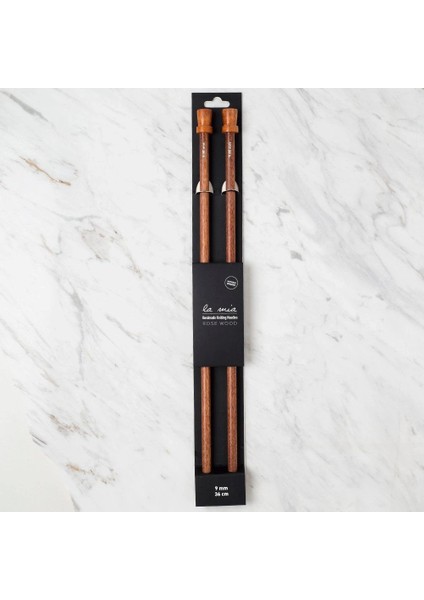 La Mia Rosewood 9 mm 36 cm Ahşap Örgü Şişi