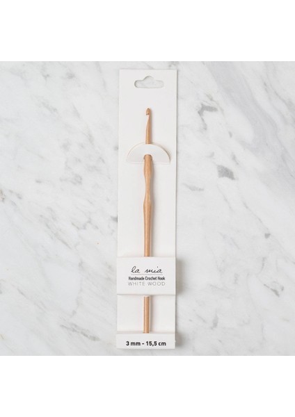 La Mia Whitewood 3 mm 15.5 cm Ahşap Yün Tığ
