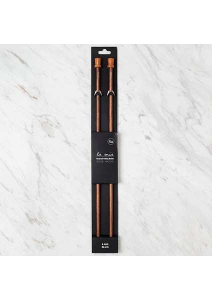 La Mia Rosewood 6 mm 36 cm Ahşap Örgü Şişi