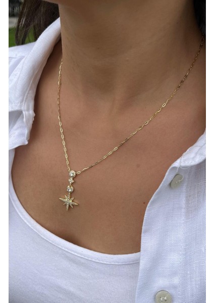 Taşlı Kuzey Yıldız Kolye