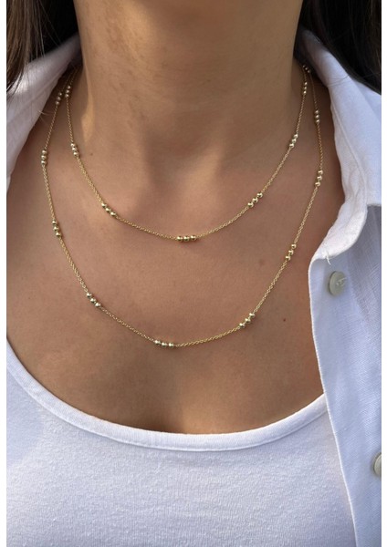 Top Desenli Dolama Zincir Kolye modelleri