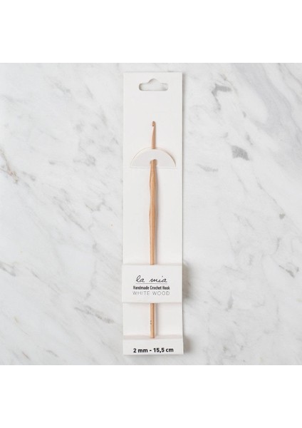 La Mia Whitewood 2 mm 15.5 cm Ahşap Yün Tığ