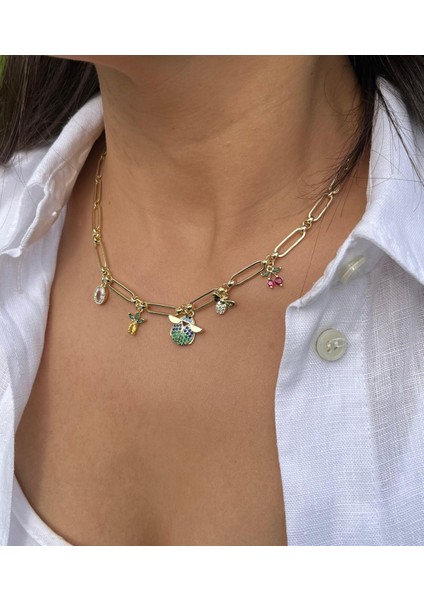 Renkli ve Desenli Charm Kolye