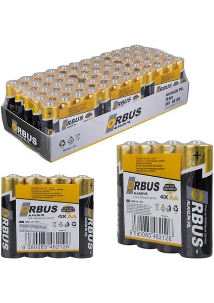 KLRORB-LR06-4B 1.5V Aa 60 Adet 4'lü Paket Alkalin Kalem Pil