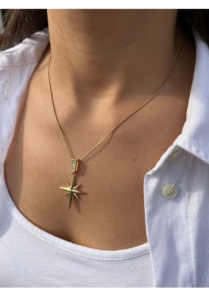 Yalın Kuzey Yıldızı Kolye