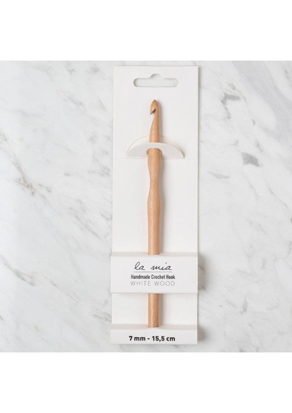 La Mia Whitewood 7 mm 15.5 cm Ahşap Yün Tığ