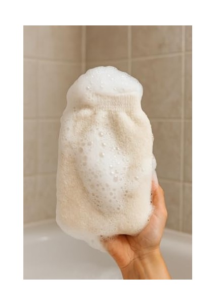 Mta High-Tech Doğal Bambu & Kabak Mısır Kese – Köpüklü Vücut Temizleme Lifi, Peeling ve Masaj Etkili Hamam Duş Süngeri, Unisex Banyo Aksesuarı