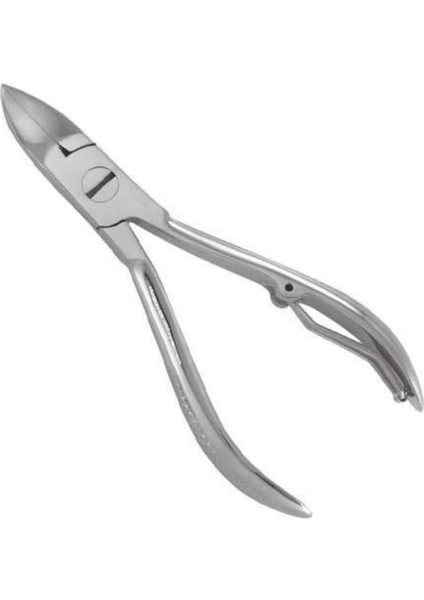 Mecno Beauty Profesyonel Paslanmaz Çelik Tırnak Makası, Tek Yaylı, 0.25 Inç Keskin Kenar, Metalik Gri, MB-TIM-003