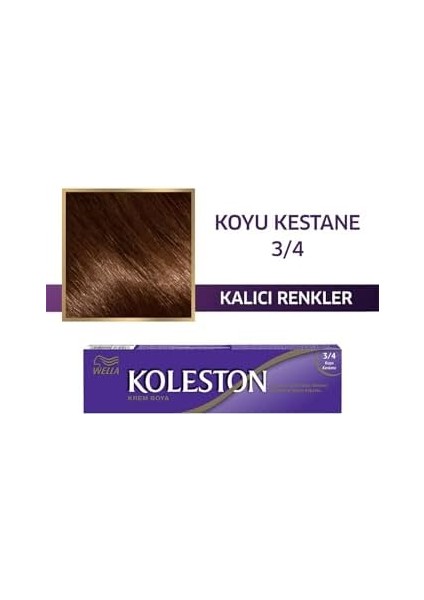Wella Koleston Single Tüp Boya 3/4 Koyu Kestane