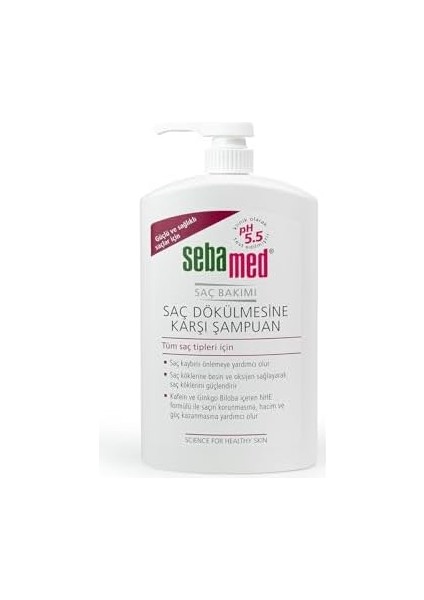 Sebamed Saç Dökülmesine Karşı Güçlendirici Etkili Kafein ve Ginkgo Biloba Içerikli Şampuan 1000 ml