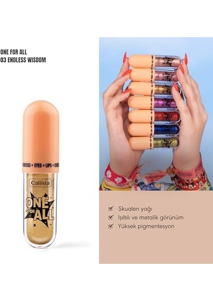 Callista One For All 03 Endless Wisdom Eyes & Lips & Cheeks Likit Göz Farı fiyatları