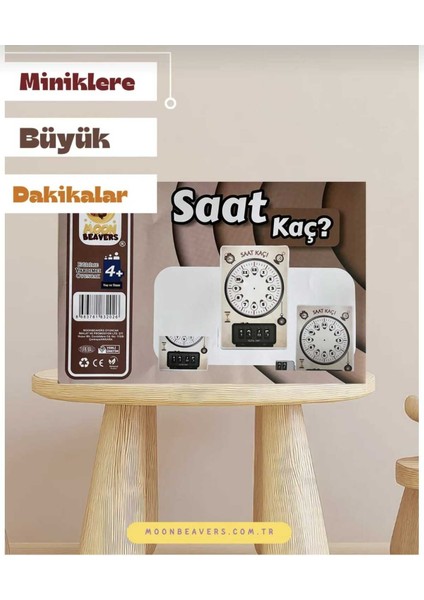 (“saat Kaç?” Öğrenme Seti) Zaman Kavramını Öğrenin! - Miniklerimiz Için Renkli Ahşap Oyuncak