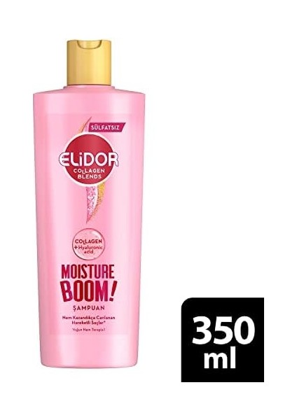 Elidor Collagen Blends Sülfatsız Saç Bakım Şampuanı Moisture Boom Yoğun Nem Terapisi 350 ml